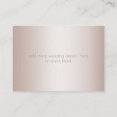 Weddenschap Website | Elegant Modern Blush Pearl Visitekaartje (Achterkant)