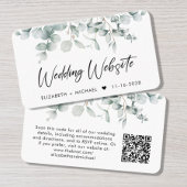 Weddenschap Website Eucalyptus Waterverf QR-code Informatiekaartje