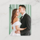 Weddenschap Website Foto QR Neo Mint Green Informatiekaartje (Achterkant)