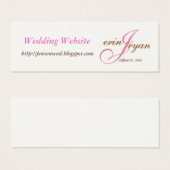 Weddenschap Website Mini Visitekaartjes (Voorkant /achterkant)