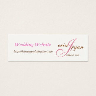 Weddenschap Website Mini Visitekaartjes