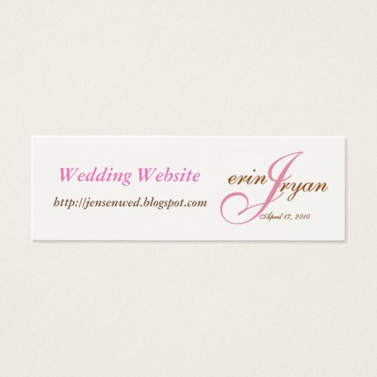 Weddenschap Website Mini Visitekaartjes (Voorkant)