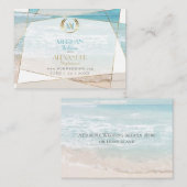 Weddenschap Website | Modern monogram Geometrisch Visitekaartje (Voorkant / Achterkant)