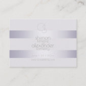 Weddenschap Website | Monogram Violet Shimmer Stri Visitekaartje (Voorkant)