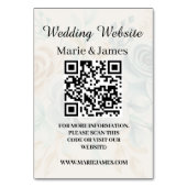 Weddenschap Website Naam QR-code Minimale foto toe Kaart (Voorkant)