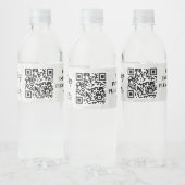Weddenschap Website Naam website toevoegen QR Code Waterfles Etiket (Flessen)