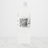 Weddenschap Website Naam website toevoegen QR Code Waterfles Etiket (Voorkant)
