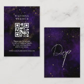 Weddenschap Website Qr Code Dark Paars Magical Gol Informatiekaartje (Voorkant / Achterkant)