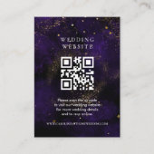 Weddenschap Website Qr Code Dark Paars Magical Gol Informatiekaartje (Voorkant)