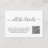 Weddenschap Website QR-code foto Informatiekaartje (Voorkant)