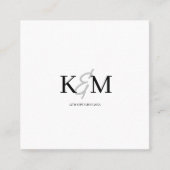 Weddenschap Website QR Code Foto minimalistisch En Vierkante Visitekaartje (Voorkant)