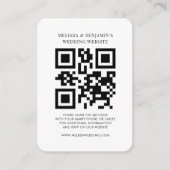 Weddenschap Website QR Code Foto RSVP Informatiekaartje (Voorkant)