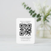 Weddenschap Website QR Code Foto RSVP Informatiekaartje (Staand voorkant)