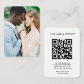 Weddenschap Website | QR-code Foto RSVP Informatiekaartje (Voorkant / Achterkant)