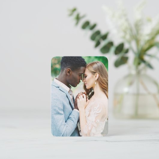 Weddenschap Website | QR-code Foto RSVP Informatiekaartje (Staand voorkant)