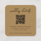 Weddenschap Website | QR-code Gold Minimale foto R Informatiekaartje (Voorkant)