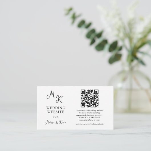 Weddenschap Website QR code invoegen kaart (Staand voorkant)