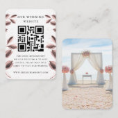 Weddenschap Website | QR-code Minimale foto RSVP e Informatiekaartje (Voorkant / Achterkant)