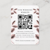 Weddenschap Website | QR-code Minimale foto RSVP e Informatiekaartje (Voorkant)