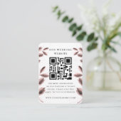 Weddenschap Website | QR-code Minimale foto RSVP e Informatiekaartje (Staand voorkant)
