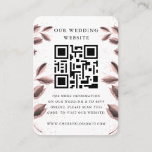 Weddenschap Website | QR-code Minimale foto RSVP e