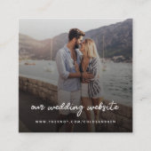 Weddenschap Website | QR-code minimalistisch foto Informatiekaartje (Voorkant)