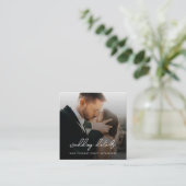 Weddenschap Website | QR-code minimalistisch foto  Informatiekaartje (Staand voorkant)