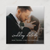 Weddenschap Website | QR-code minimalistisch foto  Informatiekaartje (Voorkant)