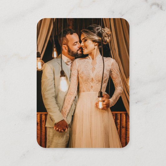 Weddenschap Website | QR-code minimalistisch foto Informatiekaartje (Achterkant)