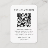 Weddenschap Website | QR-code minimalistisch foto Informatiekaartje (Voorkant)