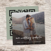 Weddenschap Website | QR-code minimalistisch foto Informatiekaartje