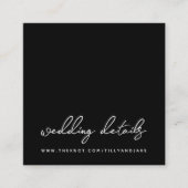 Weddenschap Website | QR-code Minimalistisch zwart Informatiekaartje (Voorkant)