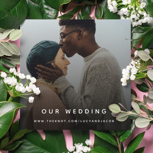 Weddenschap Website | QR-code Modern foto RSVP Informatiekaartje