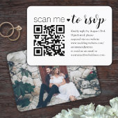 Weddenschap Website QR Code Moderne Foto Enclosure RSVP Kaartje