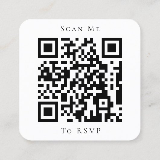 Weddenschap Website QR Code RSVP Contactkaartje (Achterkant)