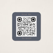 Weddenschap Website QR Code RSVP Vierkante Visitekaartjes (Achterkant)