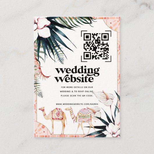 Weddenschap Website | QR Code Scan Foto Informatiekaartje (Voorkant)