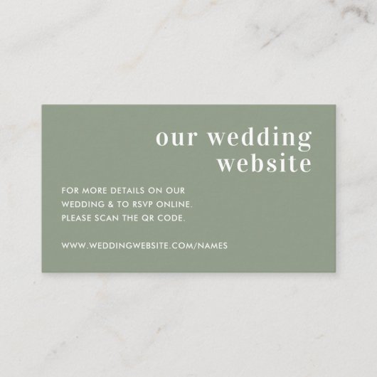 Weddenschap Website | QR-code Scankaart Informatiekaartje (Voorkant)