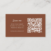 Weddenschap Website | QR-code Terracotta Rust Informatiekaartje (Achterkant)