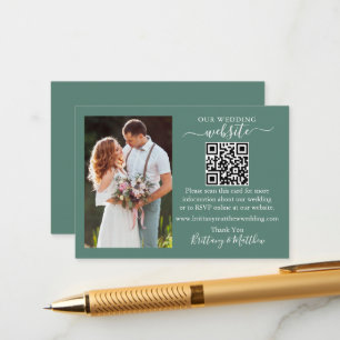 Weddenschap Website QR Foto Eucalyptus Green Informatiekaartje