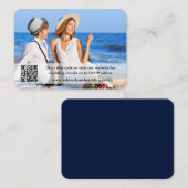 Weddenschap Website QR Overlay Foto Blauw Informatiekaartje (Voorkant / Achterkant)