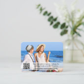 Weddenschap Website QR Overlay Foto Blauw Informatiekaartje (Staand voorkant)