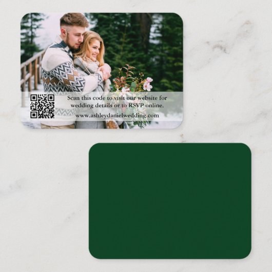 Weddenschap Website QR Overlay Foto Groen Informatiekaartje (Voorkant / Achterkant)