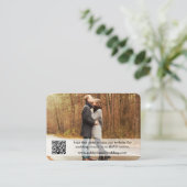 Weddenschap Website QR Overlay Foto Kraft Informatiekaartje (Staand voorkant)