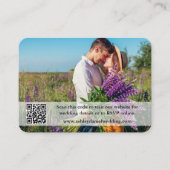 Weddenschap Website QR Overlay Foto Paars Informatiekaartje (Voorkant)