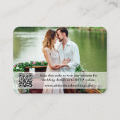 Weddenschap Website QR Overlay Foto Terracotta Informatiekaartje (Voorkant)
