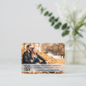 Weddenschap Website QR Overlay Foto zwart Informatiekaartje (Staand voorkant)