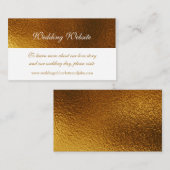 Weddenschap Website Royal White Golden Shiny Informatiekaartje (Voorkant / Achterkant)