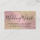 Weddenschap Website - Roze en Gold Glitter Informatiekaartje (Voorkant)