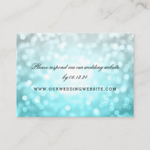 Weddenschap Website RSVP Beach Ombre Glitter Light Informatiekaartje
